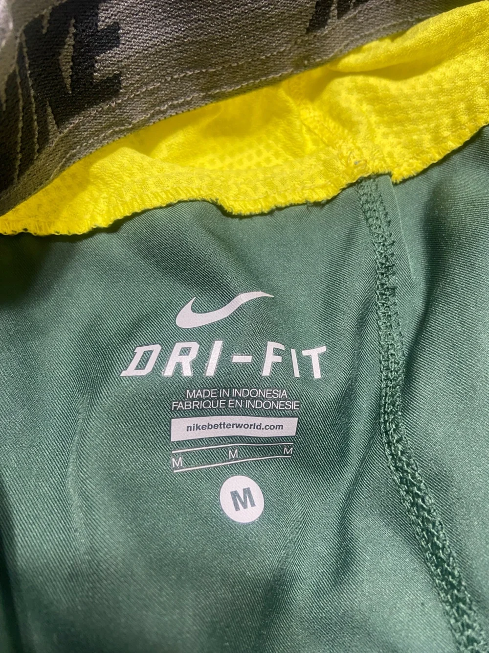 Nike Green & Yellow Oregon Ducks Athletic Shorts